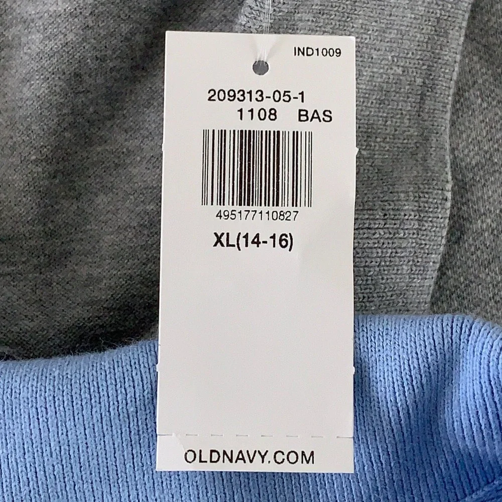 Old Navy Boys Size XL 14-16 Blue Gray School Uniform Jersey-Knit Polo Shirts NWT